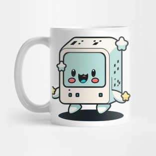 Cute happy kawaii 8-bit 16-bit pixel character Mug